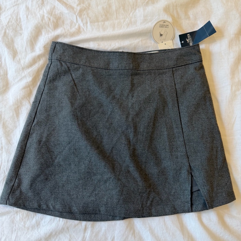 Hollister Gray A-Line Mini Skort Size S NWT